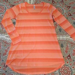 LuLaRoe XXS Lynnae - coral stripes